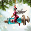 Joycorners Nurse Christmas Home Decor Christmas Ornament, Personalized Ornament 2D Flat LM2211