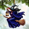 Joycorners Custom Name Witch Ornament, Happy Halloween Gift 2D Flat LM2111