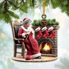 Joycorners Custom Name Grandma and Kids Christmas Ornament, Family Christmas Gift 2D Flat LM2111