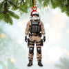Joycorners Custom Name Police Santa Ornament, Police Christmas Gift 2D Flat LM2211