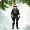 Joycorners Custom Name Police Santa Ornament, Police Christmas Gift 2D Flat LM2211