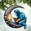 Joycorners Custom Name Ornament, Space Engineer 2D Flat LM2211