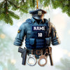 Joycorners Custom Ornament, Police Symbol Ornament, Christmas Decor 2D Flat LM2211
