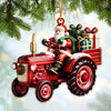 Joycorners Custom Name Santa Truck Ornament, Santa Christmas Gift Decoration 2D Flat LM2111