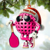 Joycorners Custom Name Pickle Ball Ornament, Christmas Gift Decoration41 2D Flat LM2111