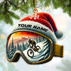 Joycorners Custom Name Winter Snow Ornament, Christmas Gift Decoration 2D Flat LM2111