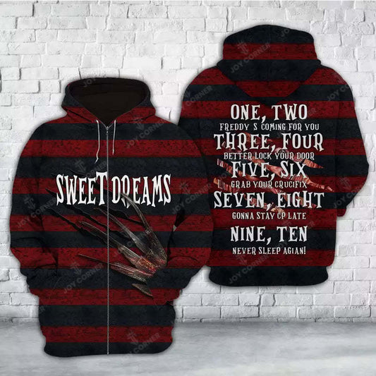 Joycorners Multicolored Sweet Dreams For Halloween Hoodie