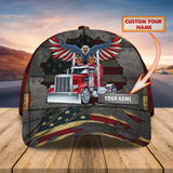 Joycorners Trucker American Eagle Customized Name 3D Cap