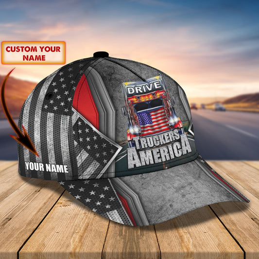 Joycorners American Trucker Customized Name 3D Cap