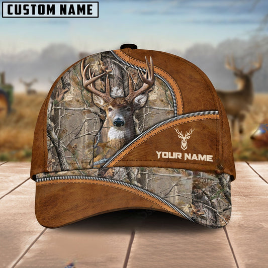 Joycorners Hunting Premium Brown Pattern ( Multi Animal Option ) Personalized Hats