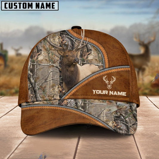 Joycorners Hunting Premium Brown Pattern ( Multi Animal Option ) Personalized Hats