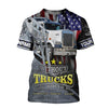 Joycorners Trucker Driver American 3D Custom Name Full Print Shirts