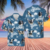 Joycorners HOLSTEIN FRIESIAN Cattle Blue Tribal All Over Printed 3D Hawaiian Shirt