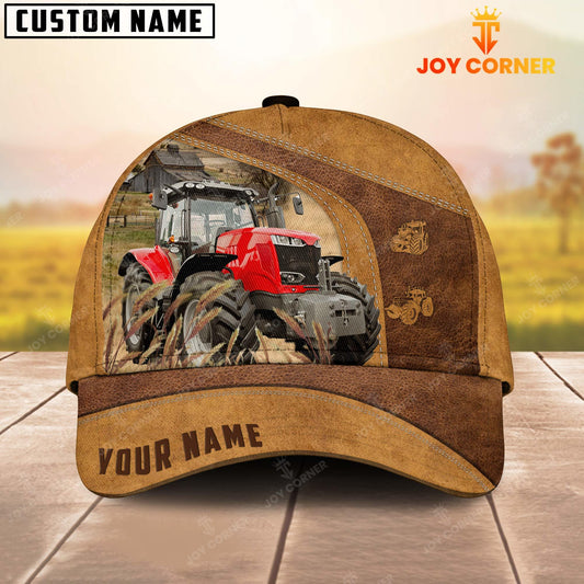 Joycorners Farm Red Tractor Custom Name Cap TT