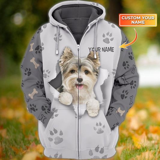 Joycorners Yorkshire Cute 3D Custom Name And Dog Full Print Shirts