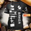 Joycorners Baker Bakery Chef T Shirt Personalized Name 3D Tshirt For Master Chef