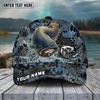 Joycorners FishingBlue Kryptek Camo Pattern Sport Pattern Personalized Name 3D Cap (11 Breeds)