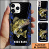 Joycorners Fishing 3D Realistic Honeycomb Tech Background Personalized Name Phone Case (10 Fish Species)