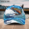 Joycorners Fishing Blue Water Camo Pattern Sport Pattern Personalized Name 3D Cap (11 Breeds)