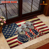 Joycorners Patriotic Cow Trio Wrapped in American Flag 1776–2026 Farm Name Personalized 3D Doormat (8 Breeds)