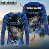 Joycorners Saltwater Fish Fishing Neon Sport Jersey Style Personalized Name, Team Name Long Sleeve Shirt (6 Breeds)