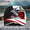 Joycorners Fishing Red White Pattern Sport Pattern Personalized Name 3D Cap (11 Breeds)