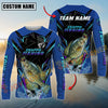 Joycorners Freshwater Fish Fishing Neon Sport Jersey Style Personalized Name, Team Name Long Sleeve Shirt (6 Breeds)