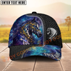 Joycorners Horse Galaxy Cosmic Black Leather Pattern Personalized Name Cap (8 Breeds)