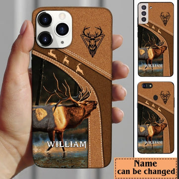 Joycorners Elk Hunting Personalized Name Phone Case LM1012