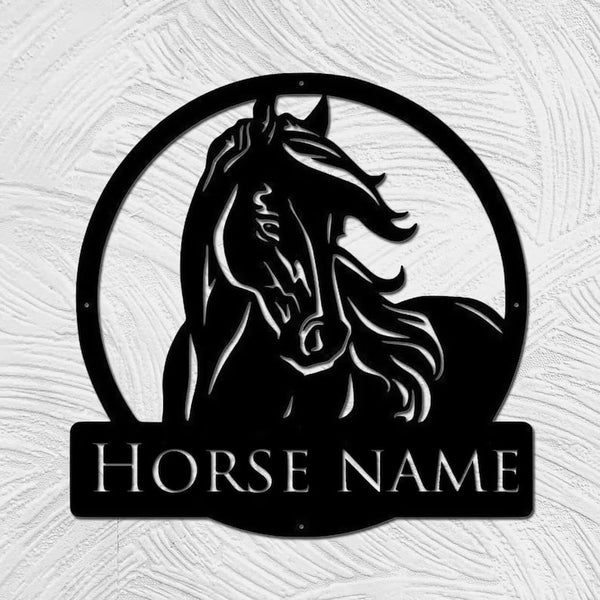 Personalized Name Horse Metal Sign