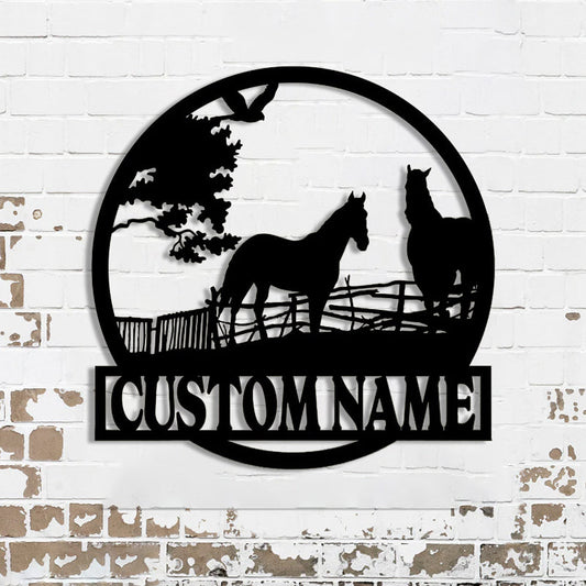 Personalized Name Horse Metal Sign