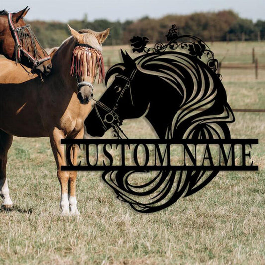 Personalized Name Horse Metal Sign