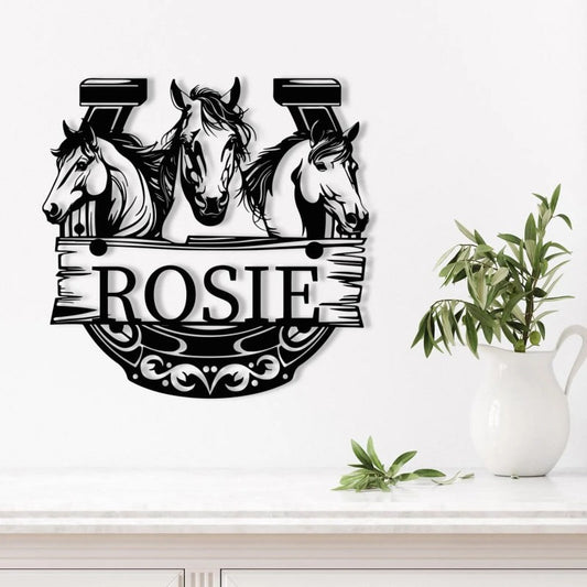 Personalized Name Horse Metal Sign