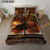 Joycorners Black Angus Personalized Name Merry Christmas Cow Bedding set