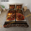 Joycorners Horse Personalized Name Merry Christmas Cow Bedding set