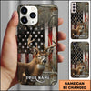Joycorners Dark Patriotic Deer Personalized Name Phone Case