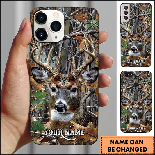 Joycorners Woodland Deer Portrait Personalized Name Phone Case