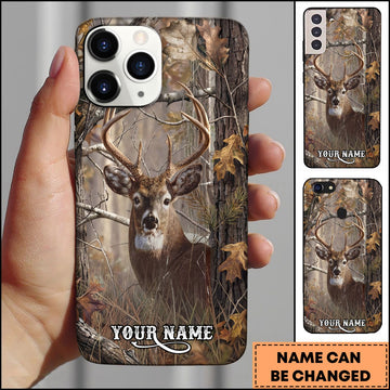Joycorners Autumn Forest Deer Personalized Name Phone Case