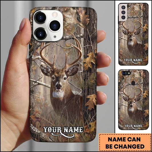 Joycorners Autumn Forest Deer Personalized Name Phone Case