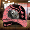 Personalized multicolor unique love white horse horseshoes pattern cap