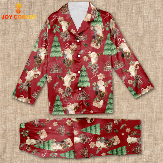 Joycorners Christmas Hereford Pattern 3D Pajamas