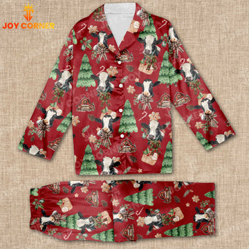 Joycorners Christmas Holsteinn Pattern 3D Pajamas