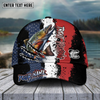 Joycorners Fishing Paint Scratch American Flag Pattern Sport Pattern Personalized Name 3D Cap (11 Breeds)