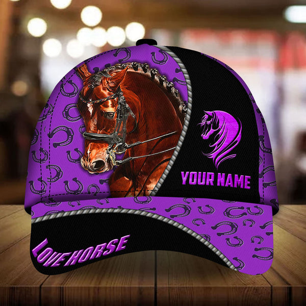 Personalized multicolor love horse pattern cap