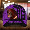 Personalized multicolor unique love horse horseshoes pattern cap