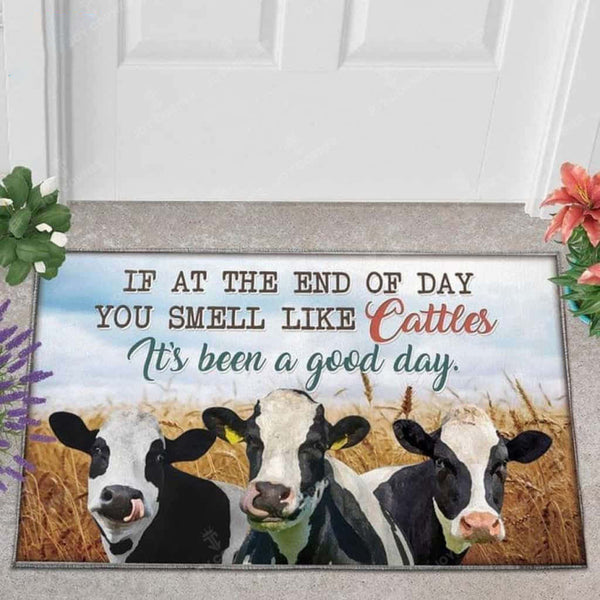 Joycorners Holstein Cattle Lover Good Day Doormat