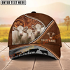 Joycorners Cow Farm Floral Carved Leather Cattle Family Personalized Name Cap (8 Breeds)