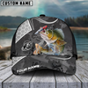 Joycorners Fishing Gray Camo Sport Pattern Personalized Name 3D Cap (11 Breeds)