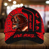 Personalized multicolor unique love horse horseshoes pattern cap