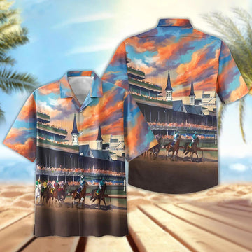 Joycorners Kentucky Derby Churchill Downs Racing Hawaiian Shirt